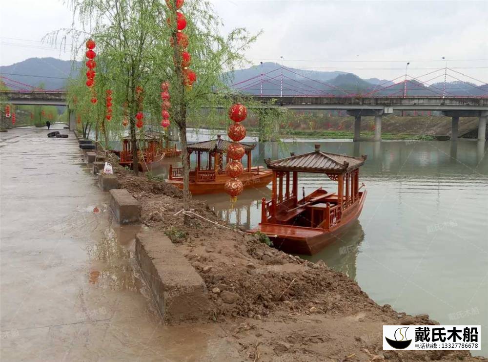 厂家供应旅游景观休闲木船 戴氏休闲木船