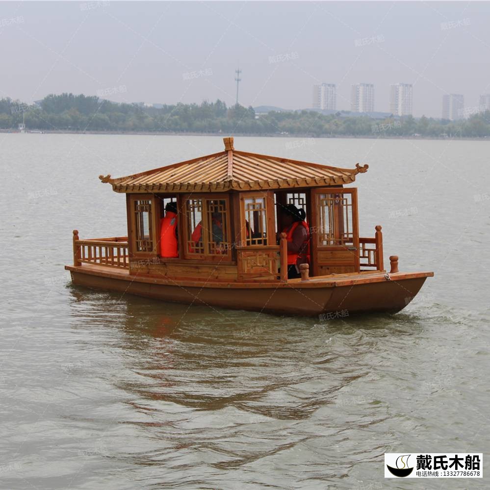 厂家供应旅游景观休闲木船 戴氏休闲木船