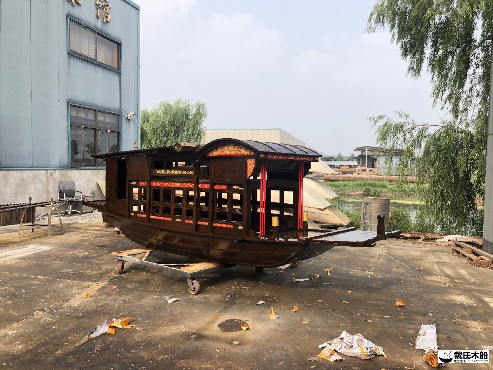 5米仿久色南湖红船  红船厂家出售仿古木船 红船价格